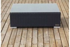 OUTFLEXX Kaffeetisch, Schwarz, Polyrattan, 95x65cm, Mit Glas-Tischplatte -Doppler Verkäufe 8 2392 9.jpg