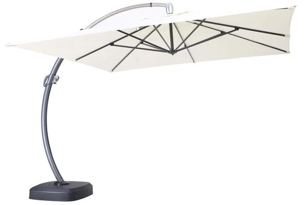 OUTFLEXX Luxus Ampelschirm, Anthrazit/creme, Edelstahl/Aluminium, 350x350cm, Inkl. Schirmständer Und Schutzhülle 9 OUTFLEXX Luxus Ampelschirm, Anthrazit/creme, Edelstahl/Aluminium, 350x350cm, Inkl. Schirmständer Und Schutzhülle - Image 9