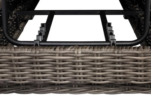OUTFLEXX Rollliege, Grau, Polyrattan, 200x70x27,5cm, Rückenlehne 5-fach Verstellbar 9 OUTFLEXX Rollliege, Grau, Polyrattan, 200x70x27,5cm, Rückenlehne 5-fach Verstellbar - Image 9