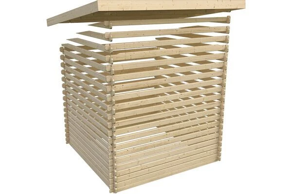 KARIBU Blockbohlenhaus Trittau 6, Fichtenholz Ca. 40 Mm, Pultdach, 9 KARIBU Blockbohlenhaus Trittau 6, Fichtenholz Ca. 40 Mm, Pultdach, - Image 9