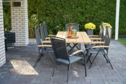 HARTMAN Xanadu Esstisch, Xerix, Alu / Teakholz, 220 X 100 Cm, X-Gestell -Doppler Verkäufe 9 20405.jpg